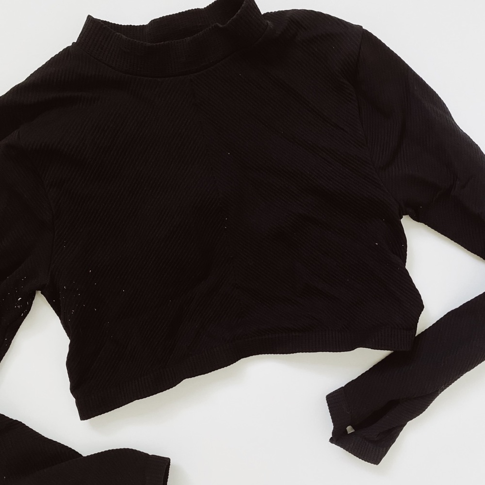 Free People Movement - Ribbed Black Top